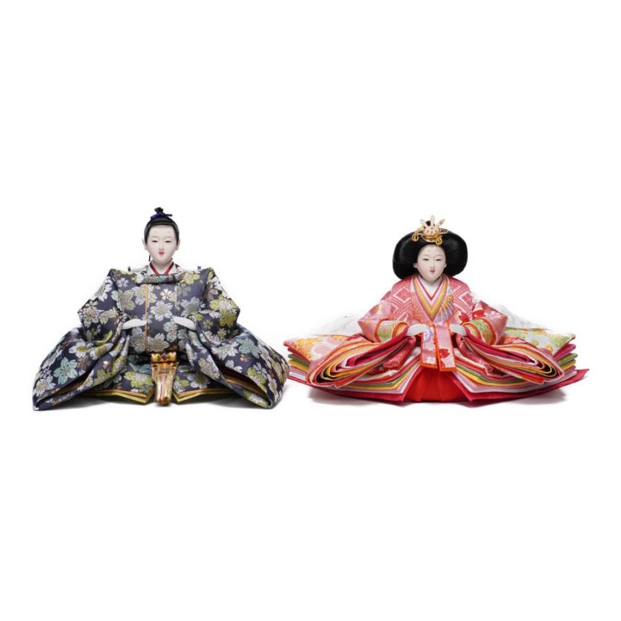 【雛人形】京十一番 金襴(青磁・ピンク) 桜柄　親王飾り〈恵翠作〉[233-016]_3