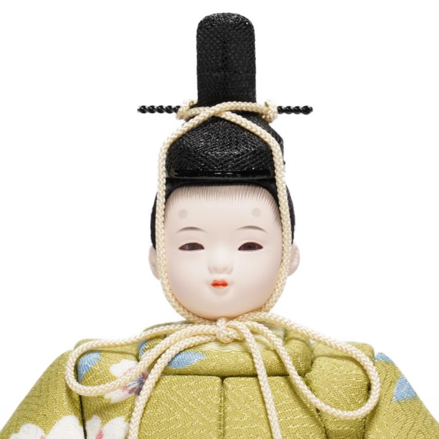 【木目込み雛人形】桃山雛 友禅(緑・ピンク) 親王飾り〈木村一秀作〉[233-046]_8