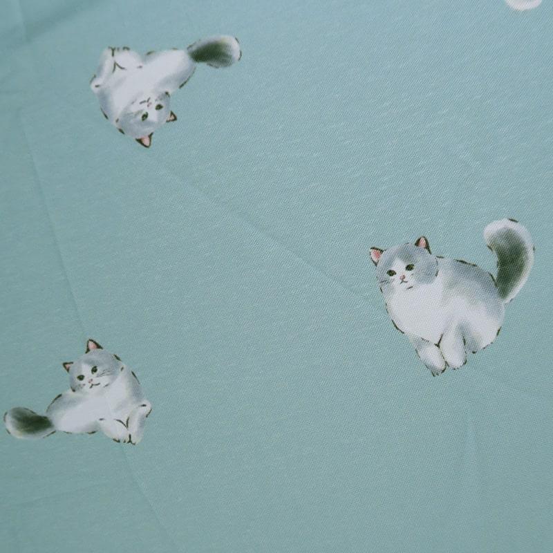 上等な 晴雨兼用折りたたみ傘| With Tote Cats ブルー キャッツ UVカット 財布、帽子、ファッション小物 折りたたみ傘 軽量 レディース コンパクト 超軽量 uvカット 雨傘 レディース 折り畳み 遮熱 親骨53cm ネコ柄エコバッグ 猫柄 かわいい バッグ おしゃれバッグ 通勤 通学 アニマル柄 キャッツ トートバッグ ミニ ビコーズ