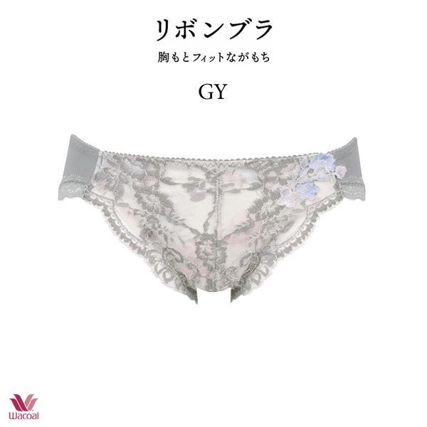 美品！ワコール リボンブラ ショーツセット グレー系 G70・L ワコール リボンブラ ショーツ PRA110ML ハイレッグ ノーマルタイプ