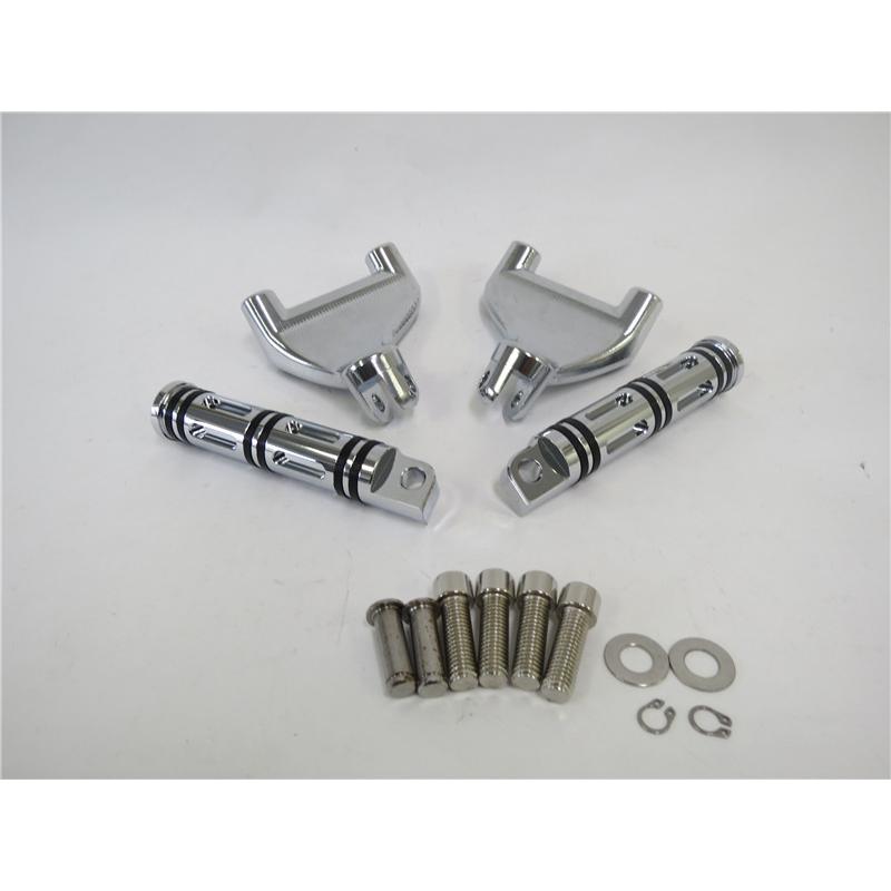 【互換品】harley ハーレー用フットペグ ブラケット スポーツスター 883 /1200 2004-2013 クローム_2