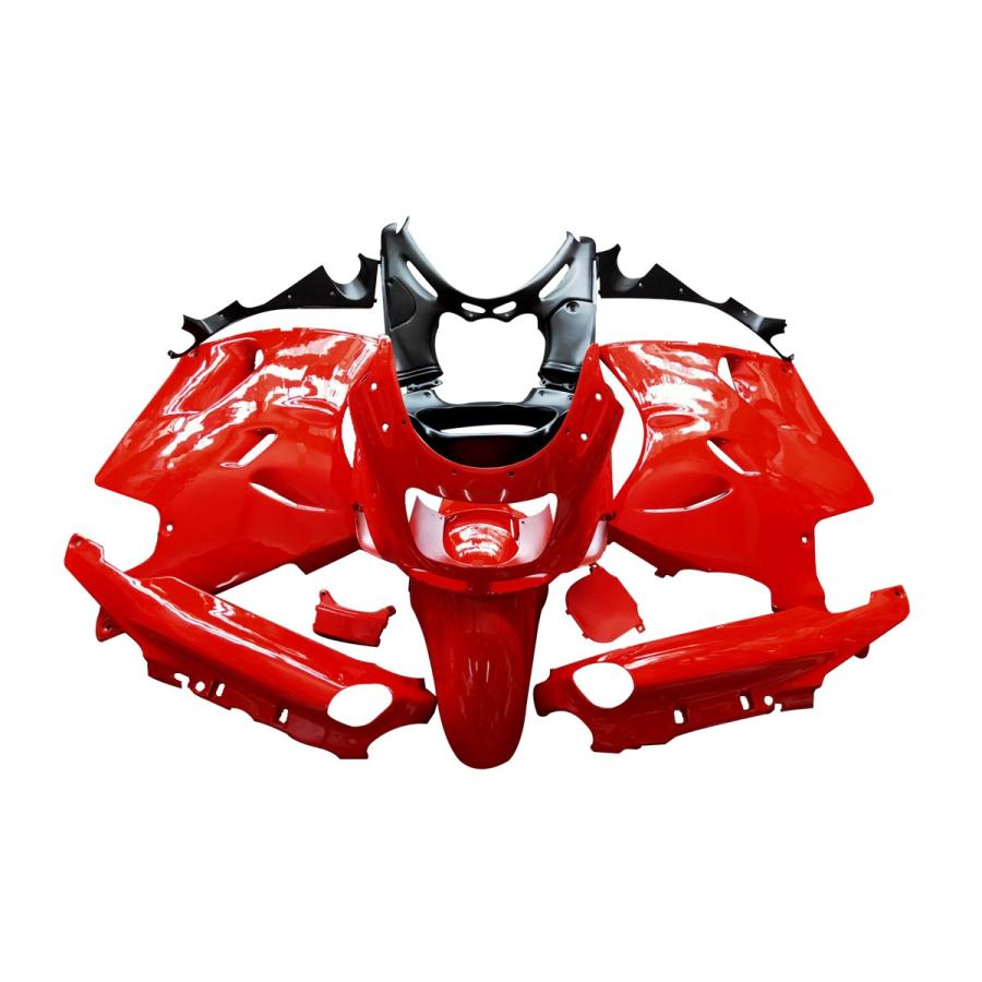 互換品】※代引不可※ZZR1100 D型 1993-2001 用 外装セット 赤 : shopooo