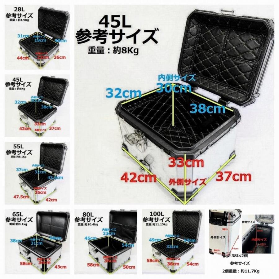 【互換品】NMAX 155 125 v2 2021-2024 n-max V3 2025 以降 スライド 前後調整可 リア キャリア C & 45Lリアボックス 黒_2