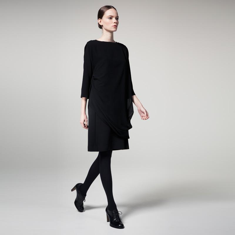 BLACK FORMAL（ブラックフォーマル　喪服）ロングブラウス付きワンピースの画像