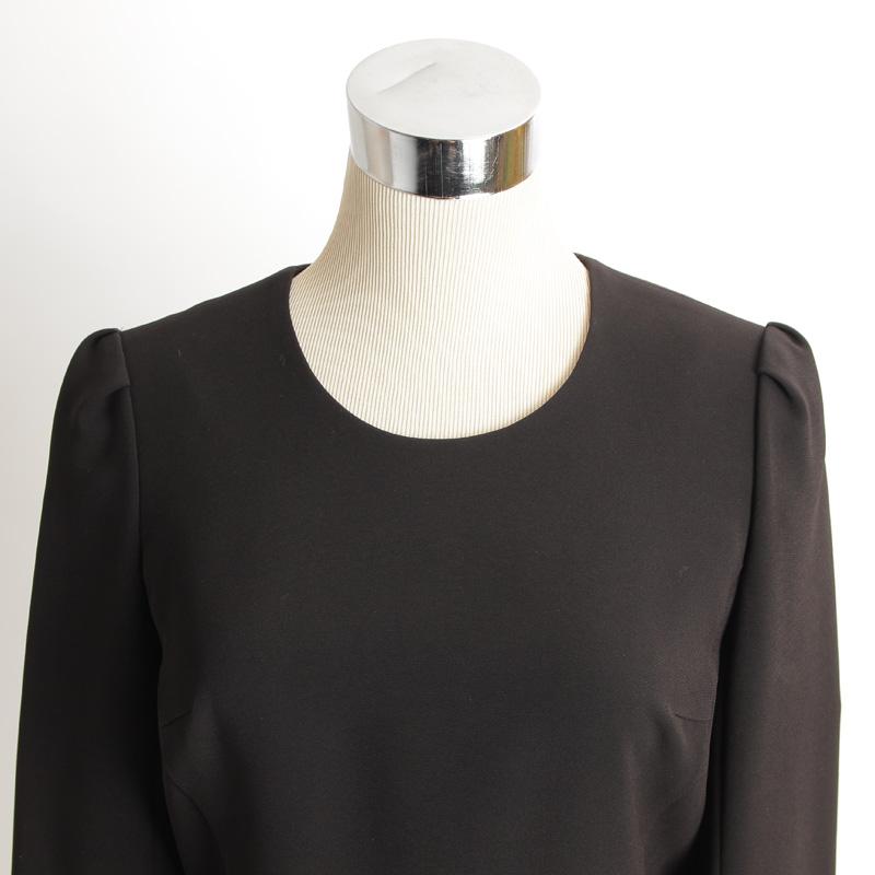 BLACK FORMAL（ブラックフォーマル　喪服）Uネックのフレアワンピースの画像