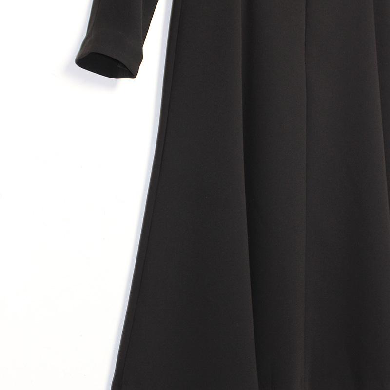 BLACK FORMAL（ブラックフォーマル　喪服）ボートネックフレアワンピースの画像