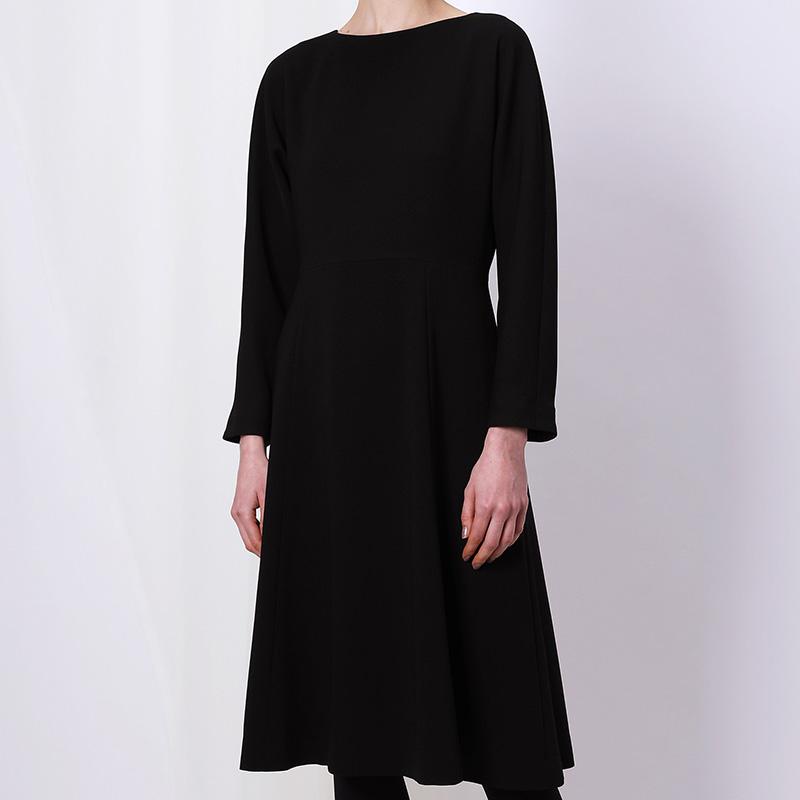 BLACK FORMAL（ブラックフォーマル　喪服）ボートネックフレアワンピースの画像
