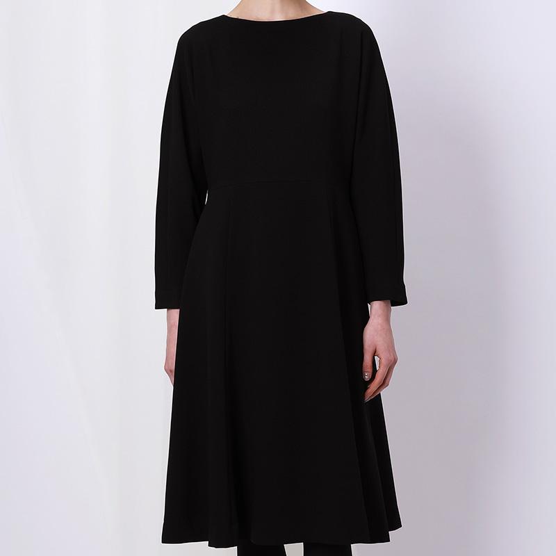 BLACK FORMAL（ブラックフォーマル　喪服）ボートネックフレアワンピースの画像
