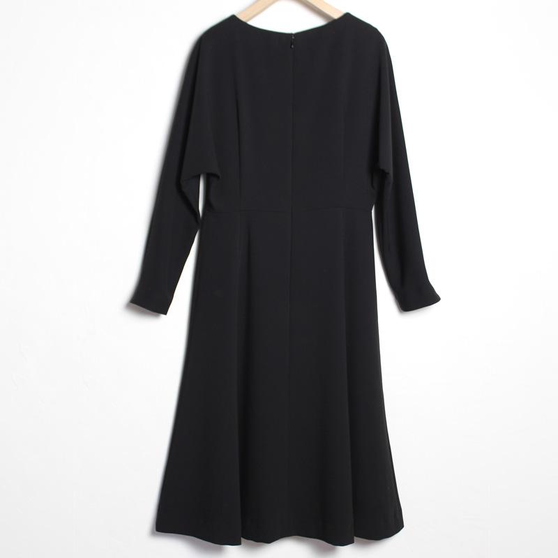 BLACK FORMAL（ブラックフォーマル　喪服）ボートネックフレアワンピースの画像