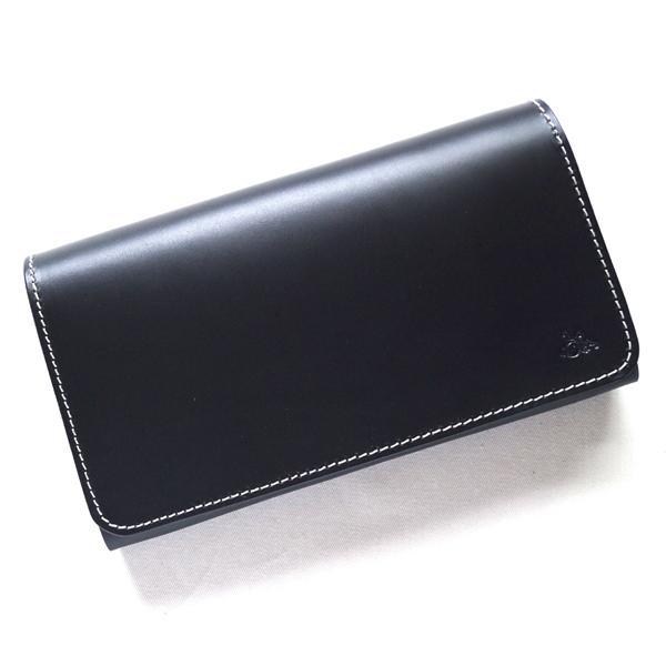革蛸謹製台形ロングワレットTYPE-A ブラック