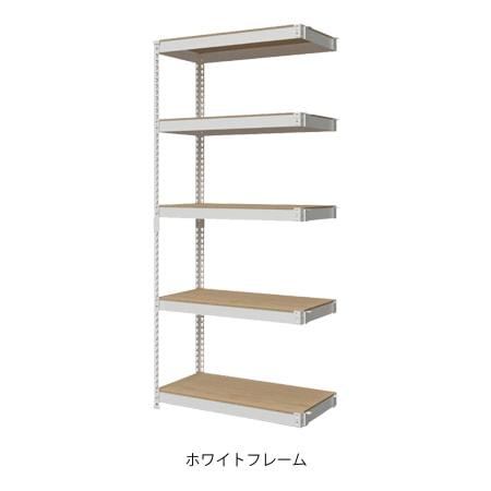 メタル＆ウッドラックシリーズ コーナー連結シェルフ5段（幅810mm