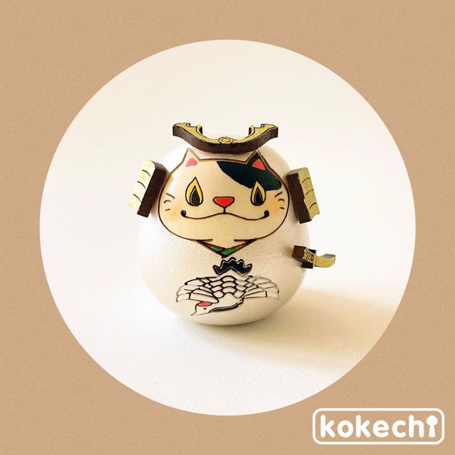 ねこ武者 【 鶴 】 太鼓 ちまき セット 五月人形 コンパクト おしゃれ モダン 鯉のぼり こいのぼり kokechi 端午の節句 [ 卯三郎の孫 ] 5月人形 武者人形 小さいの画像