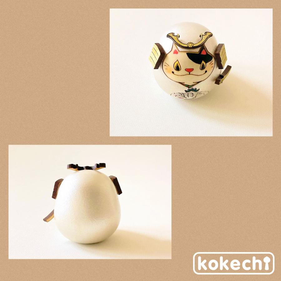 ねこ武者 【 鶴 】 太鼓 ちまき セット 五月人形 コンパクト おしゃれ モダン 鯉のぼり こいのぼり kokechi 端午の節句 [ 卯三郎の孫 ] 5月人形 武者人形 小さいの画像