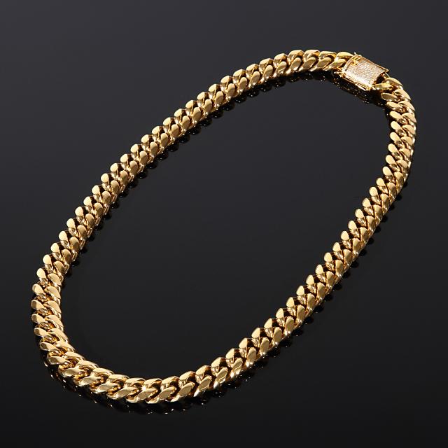 超極太 マイアミキューバンネックレス USラッパー 【幅18ｍｍ】60cm 18K GOLD CZダイヤ（キュービック・ジルコニア）Kronic クロニック カスタムバックル Cuban｜itempost｜06