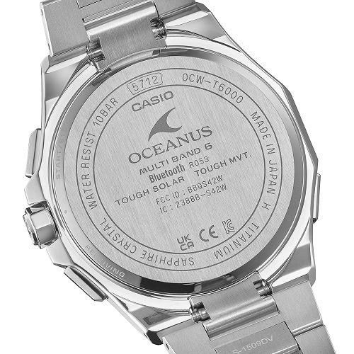 OCEANUS OCW-T6000A-1AJF CASIO Bluetooth搭載 スマートフォンリンク ソーラー電波腕時計 メンズ 3年保証 国内正規品の画像