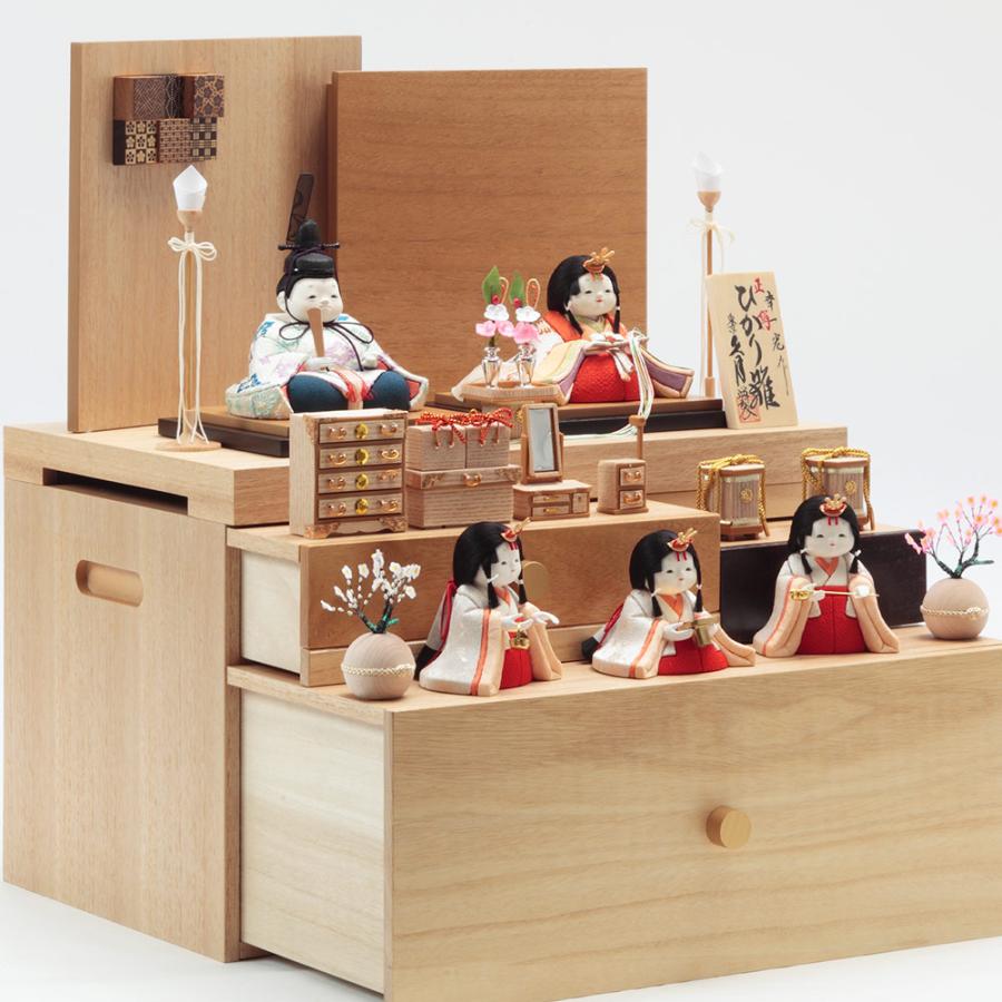 幸一光作 木目込 親王官女収納飾り 73HR-M31の画像