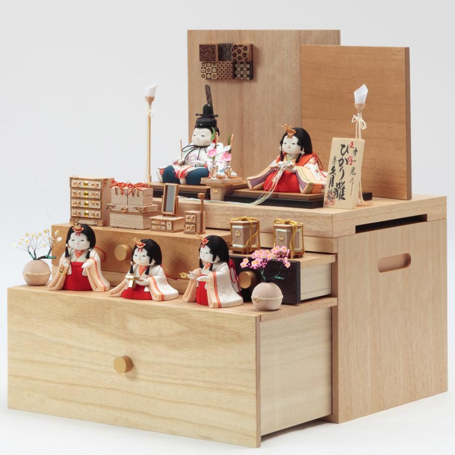 幸一光作 木目込 親王官女収納飾り 73HR-M31の画像