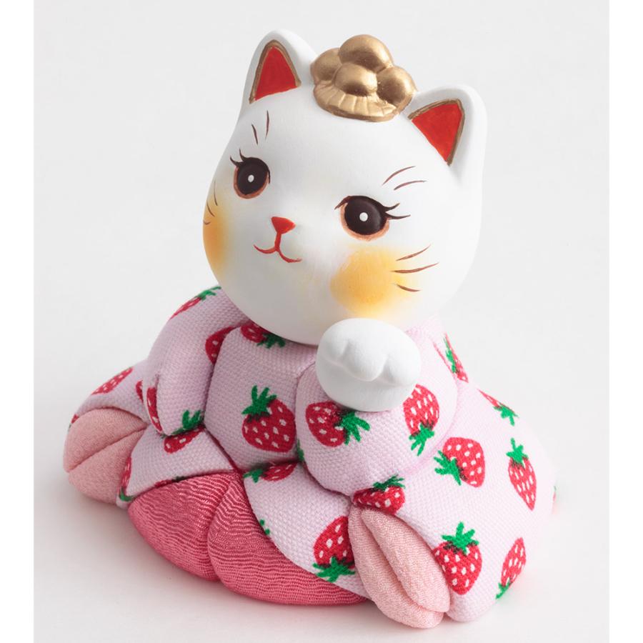 シモジマ×久月 昭和レトロシリーズ 木目込招き猫 いちご 7331 シモジマ