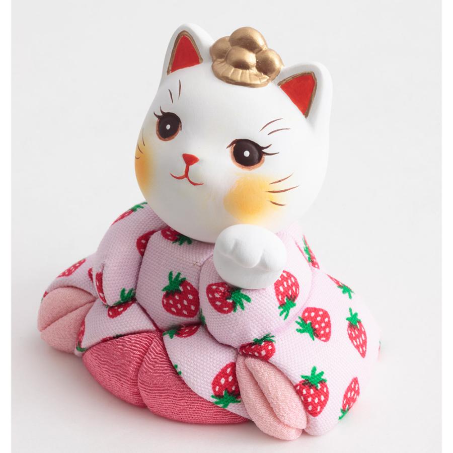 シモジマ×久月 昭和レトロシリーズ 木目込招き猫 いちご 7331 シモジマ