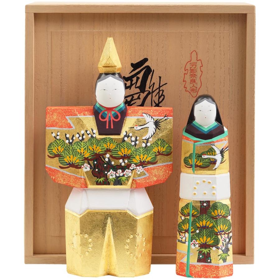 神泉作 奈良一刀彫 6号立雛 4H-I1 : shopooo by GMO - 通販 - Yahoo