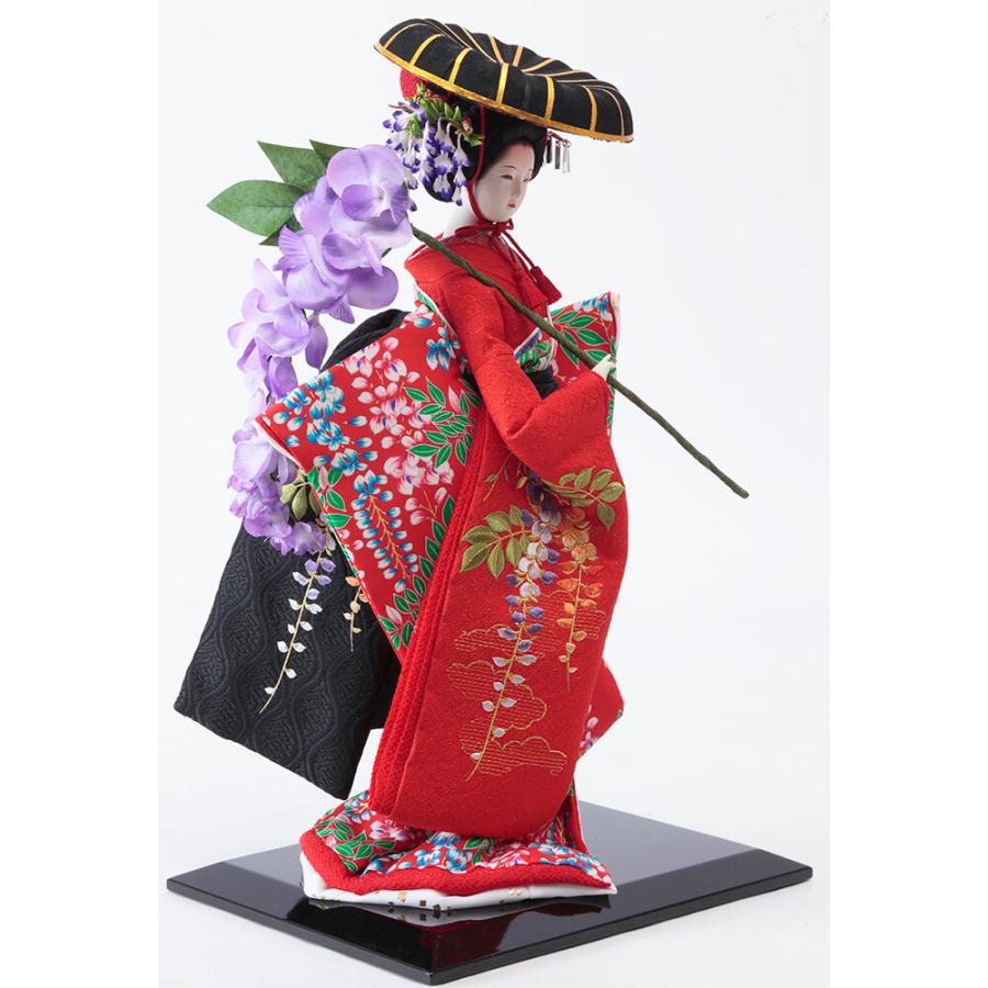 柴田家千代作　8号　尾山人形　「藤娘」　京刺繍　片袖　A2812の画像