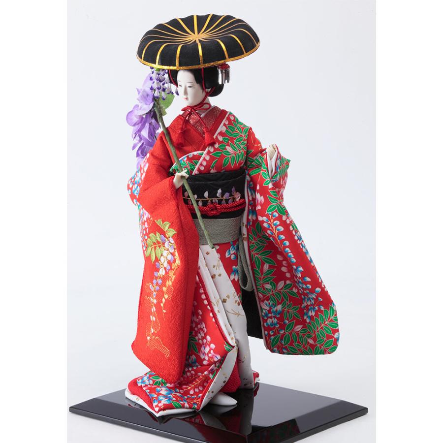 柴田家千代作　8号　尾山人形　「藤娘」　京刺繍　片袖　A2812の画像