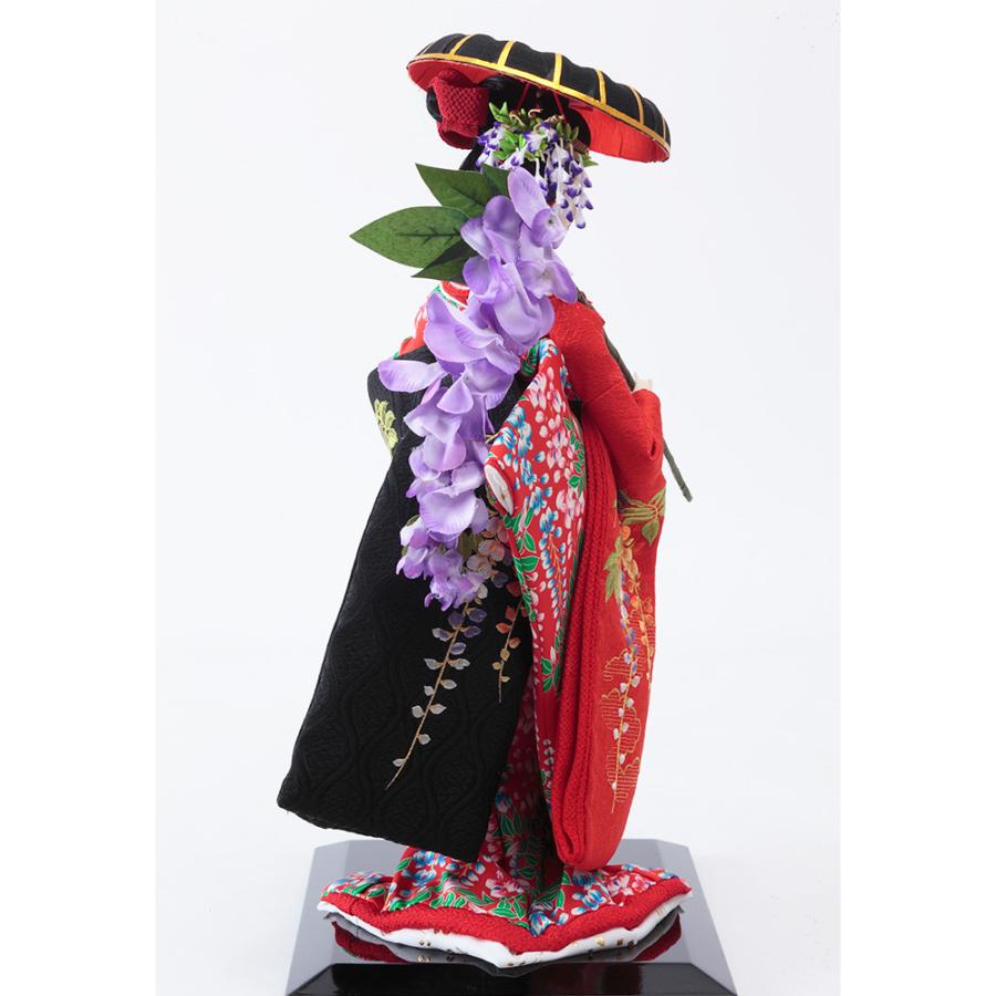 柴田家千代作　8号　尾山人形　「藤娘」　京刺繍　片袖　A2812の画像