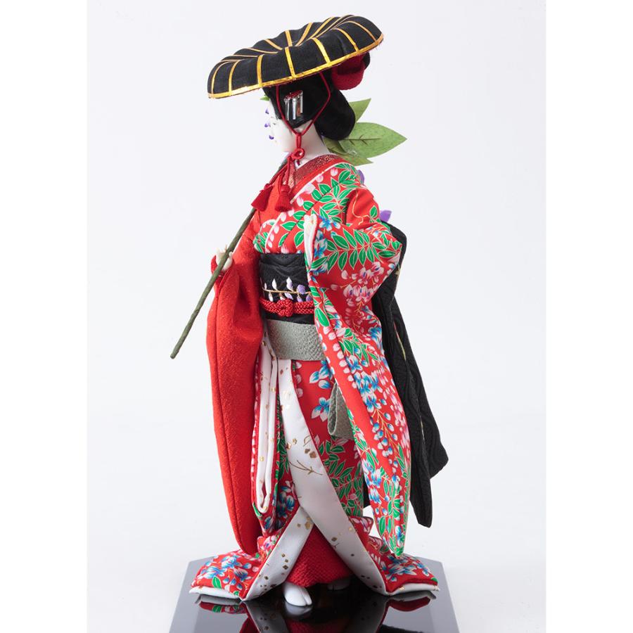 柴田家千代作　8号　尾山人形　「藤娘」　京刺繍　片袖　A2812の画像