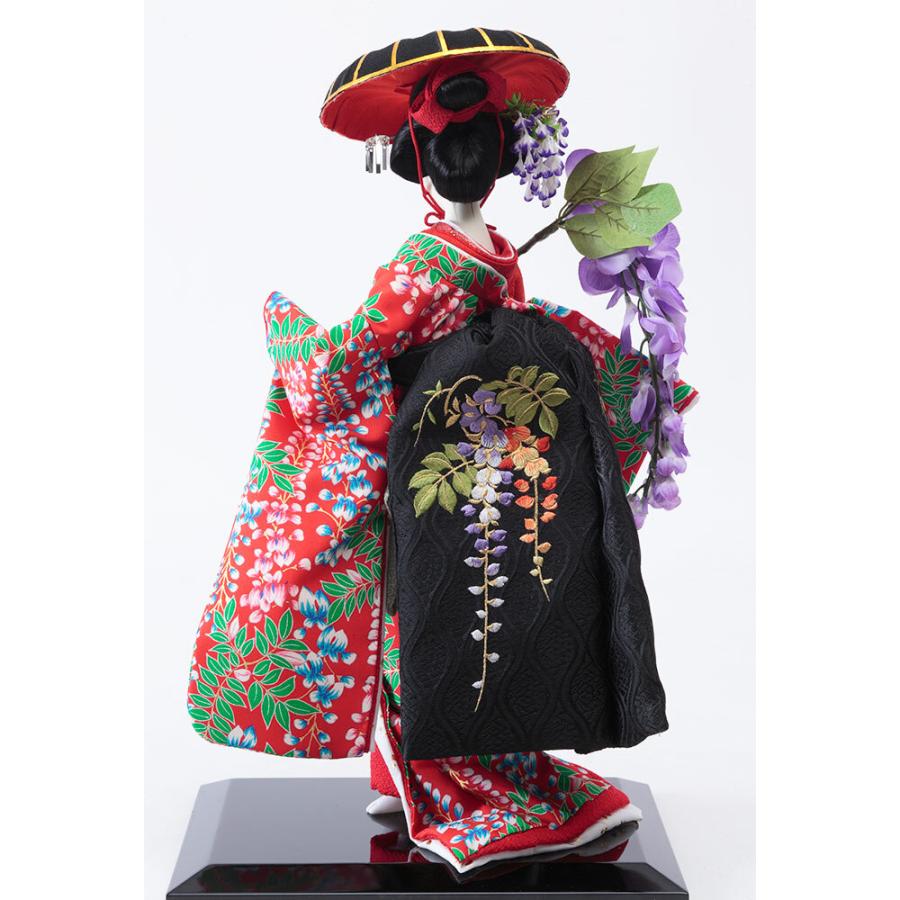 柴田家千代作　8号　尾山人形　「藤娘」　京刺繍　片袖　A2812の画像