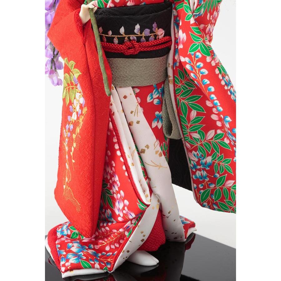 柴田家千代作　8号　尾山人形　「藤娘」　京刺繍　片袖　A2812の画像