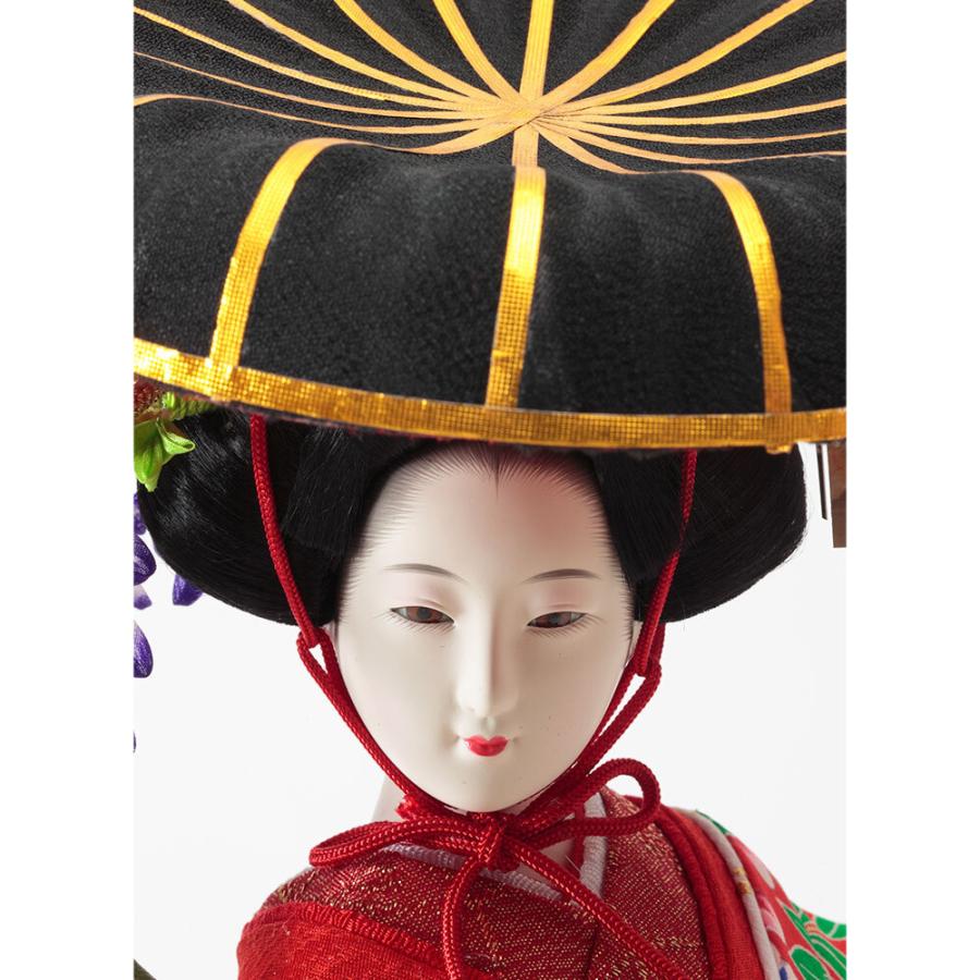 柴田家千代作　8号　尾山人形　「藤娘」　京刺繍　片袖　A2812の画像
