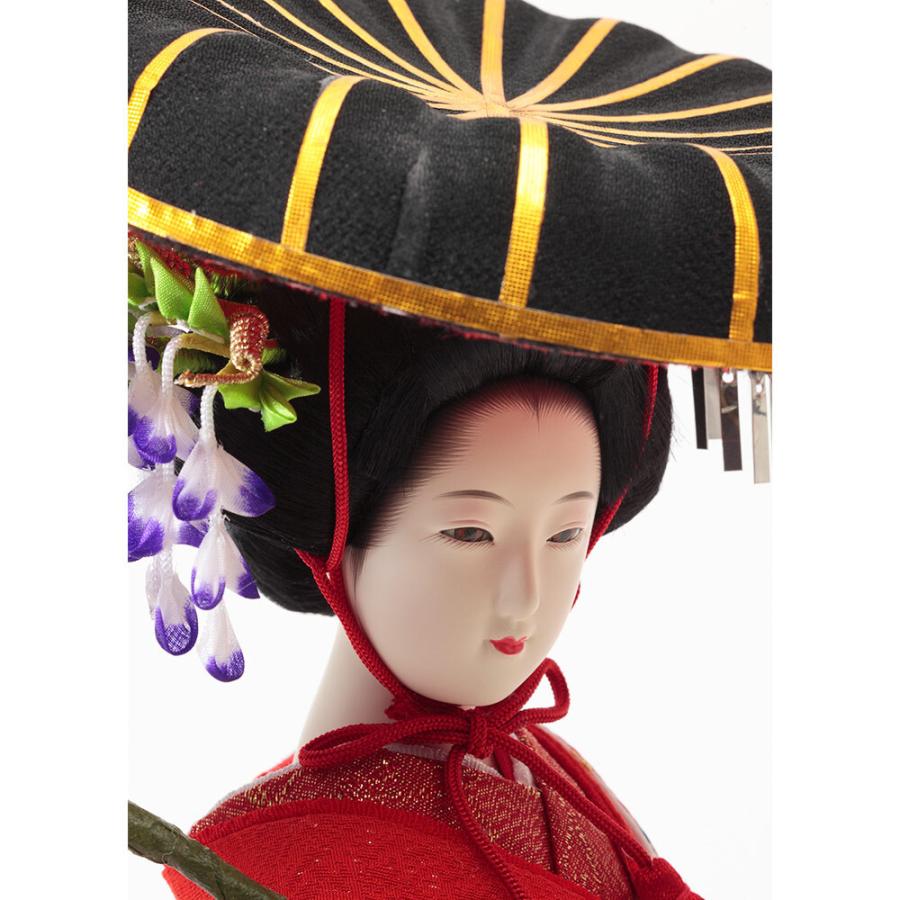 柴田家千代作　8号　尾山人形　「藤娘」　京刺繍　片袖　A2812の画像