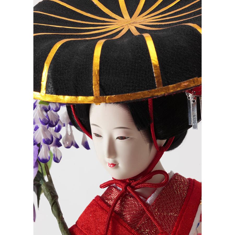 柴田家千代作　8号　尾山人形　「藤娘」　京刺繍　片袖　A2812の画像
