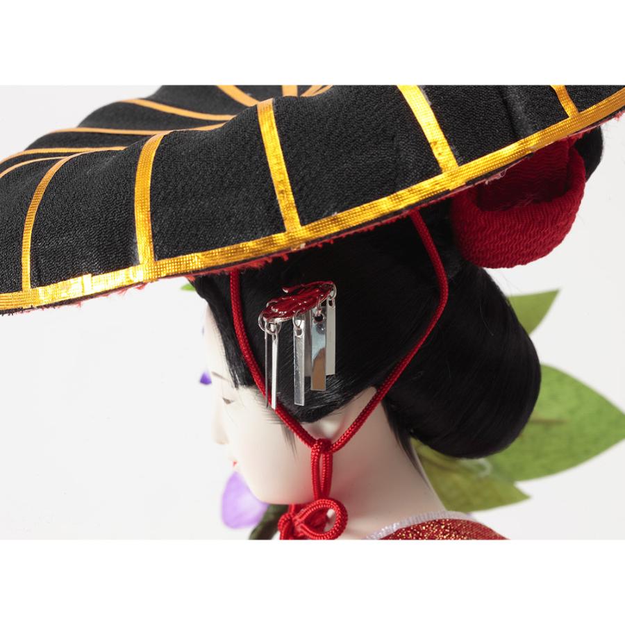 柴田家千代作　8号　尾山人形　「藤娘」　京刺繍　片袖　A2812の画像