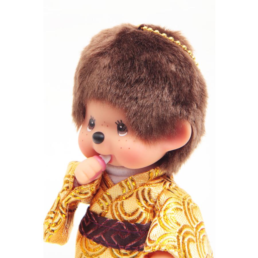 久月オリジナル お着物モンチッチ キーチェーン 男の子 金 IPM-102-Z