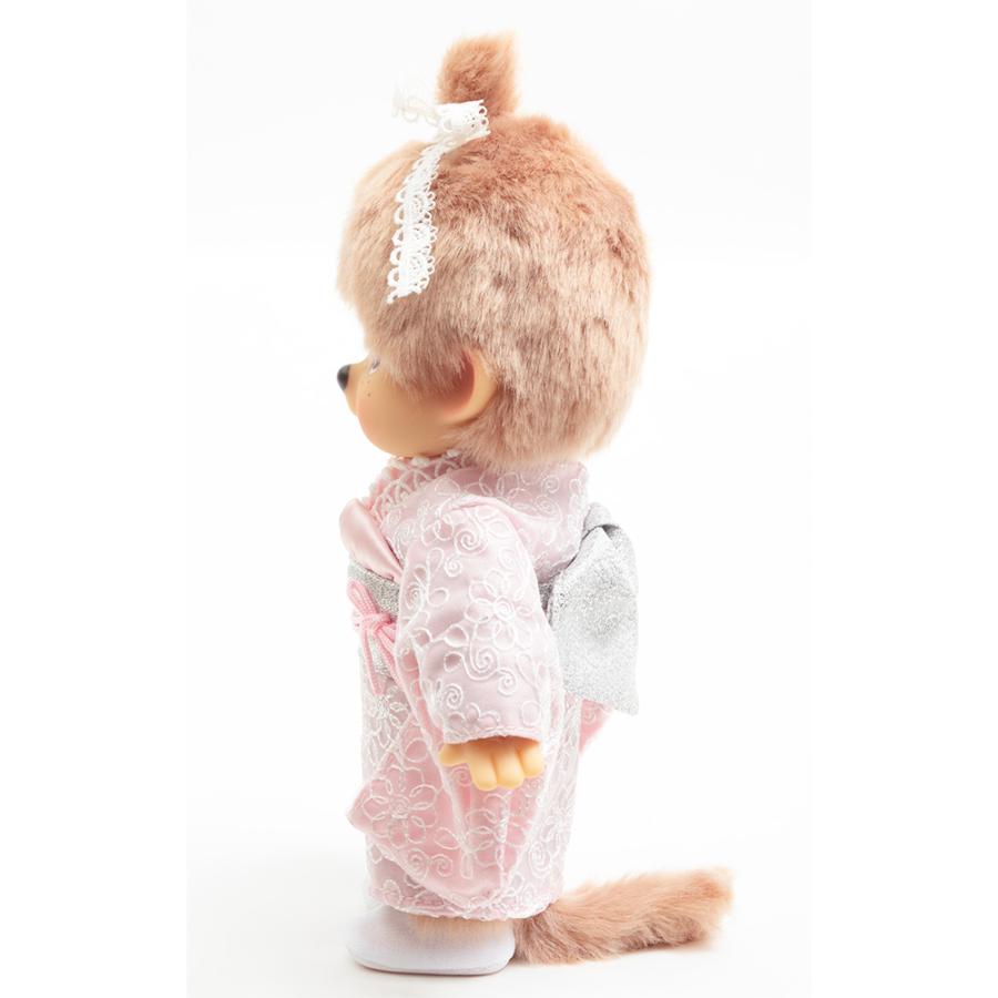 ぬいぐるみ ピンク モンチッチ　Monchhichi 着物　ミルクティブラウン 久月オリジナル お着物モンチッチ 女の子 ミルクティブラウン IPM-110