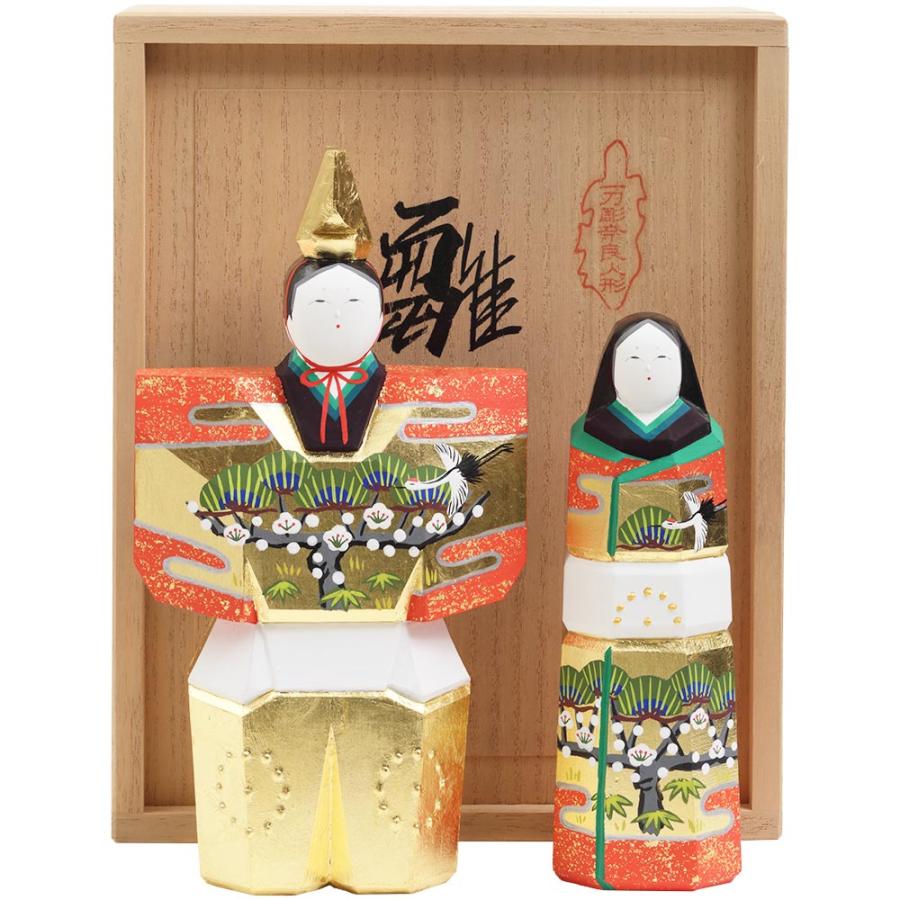 神泉作 奈良一刀彫 5号立雛 6H-I6 : shopooo by GMO - 通販 - Yahoo
