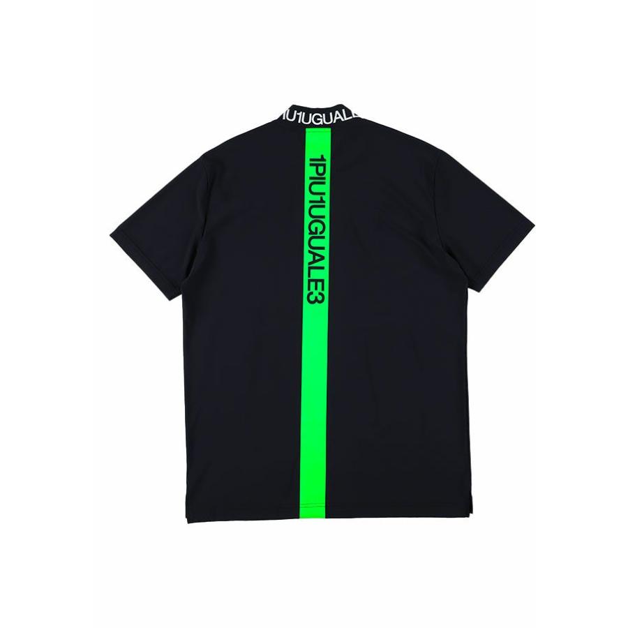 1PIU1UGUALE3 GOLF/ .GRT214-NYU097 /113 GOLF S/S MOCK NECK NEON BACK TAPE(2色展開) MEN｜itempost｜06