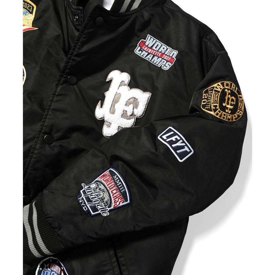 LFYT エルエフワイティー ALL OVER EMBLEM SATIN VARSITY JACKET スタジャン LS231001 【30%オフ】｜itempost｜06