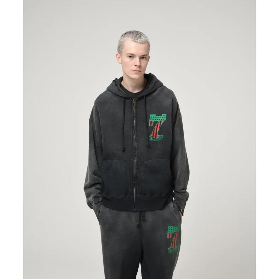 RECOGNIZE レコナイズ #7 VINYL ZIP HOODIE AGED ジップフーディー BWRC261-7VZH_13