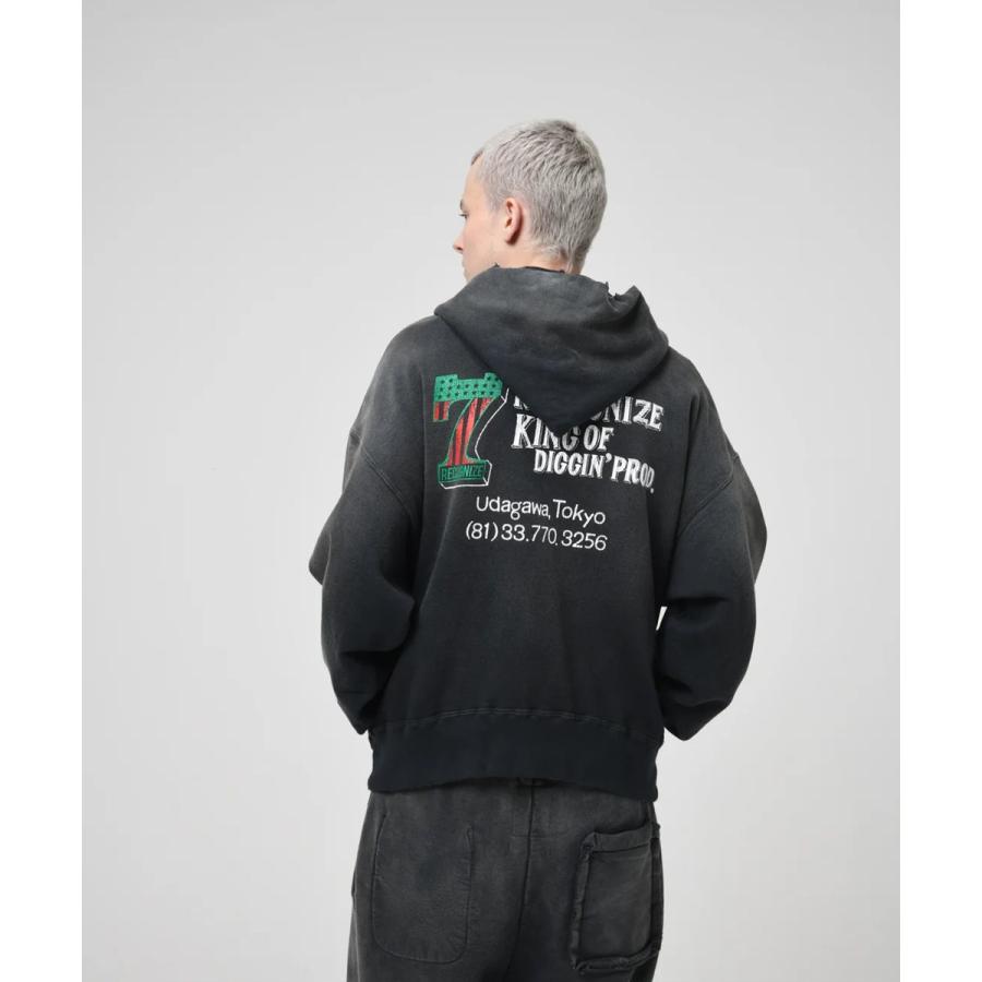 RECOGNIZE レコナイズ #7 VINYL ZIP HOODIE AGED ジップフーディー BWRC261-7VZH_14