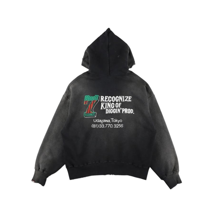 RECOGNIZE レコナイズ #7 VINYL ZIP HOODIE AGED ジップフーディー BWRC261-7VZH_2