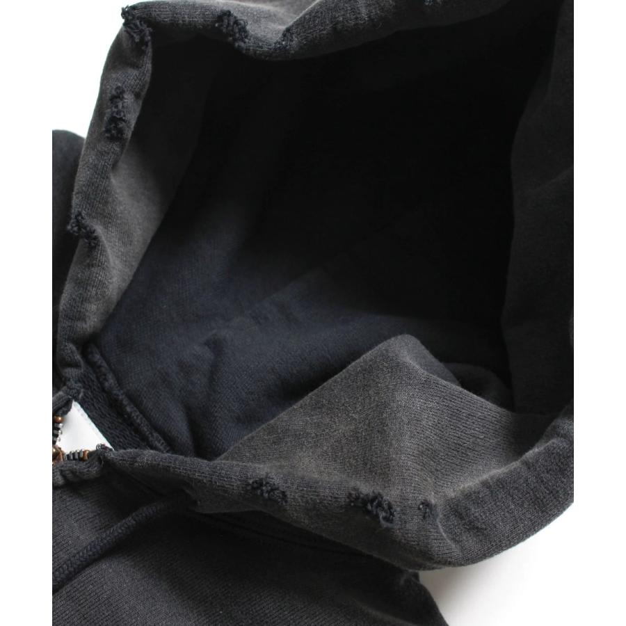 RECOGNIZE レコナイズ #7 VINYL ZIP HOODIE AGED ジップフーディー BWRC261-7VZH_5