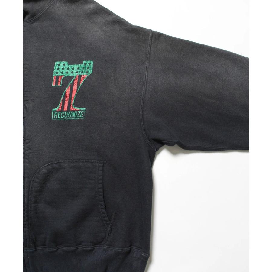 RECOGNIZE レコナイズ #7 VINYL ZIP HOODIE AGED ジップフーディー BWRC261-7VZH_6