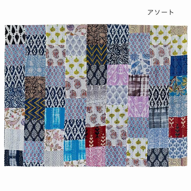 SALE⏬襤褸❹縞模様　全面刺子　敷物　カバー　パッチワーク 数量5から】 生地 『綿麻キャンバス 刺し子調パッチワーク ベージュ