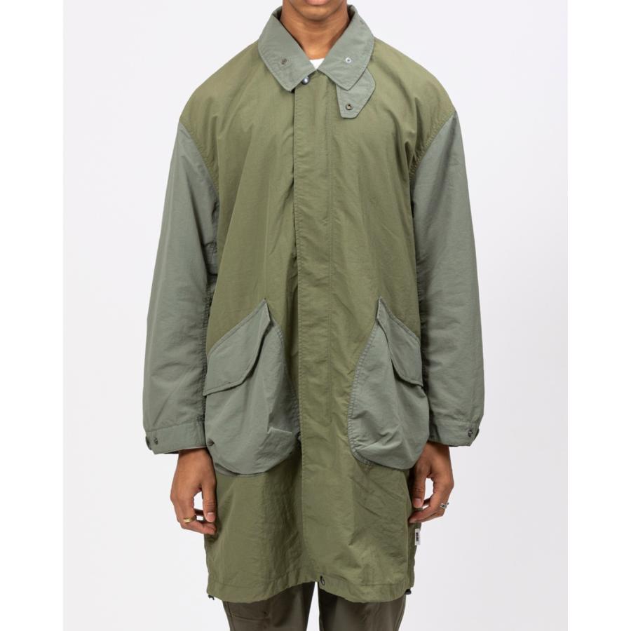 PACKABLE RIPSTOP BALCOLLAR COAT -OLIVE