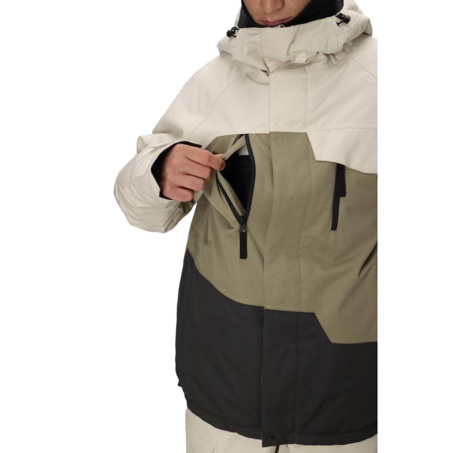 MENS GEO INSULATED JACKET - LIMESTONE COLORBLOCK