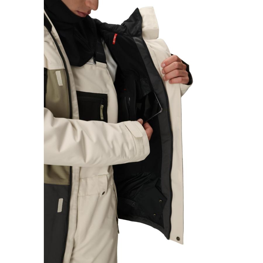 MENS GEO INSULATED JACKET - LIMESTONE COLORBLOCK