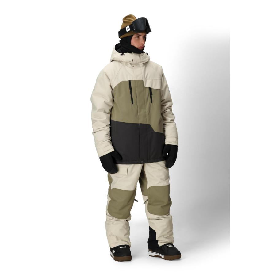 MENS GEO INSULATED JACKET - LIMESTONE COLORBLOCK