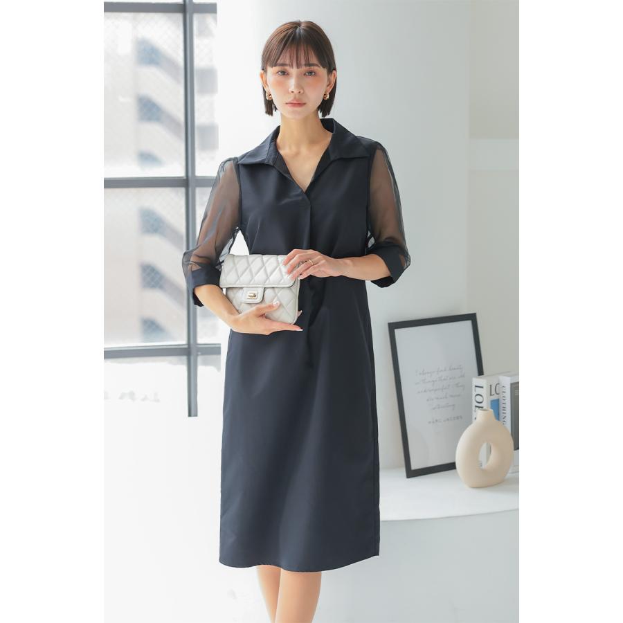 Tao COMME des GARCONS◇フリルシャツワンピ/AD2022/ワンピース/S